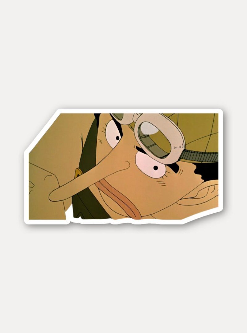 Usopp Shocked Expression Sticker