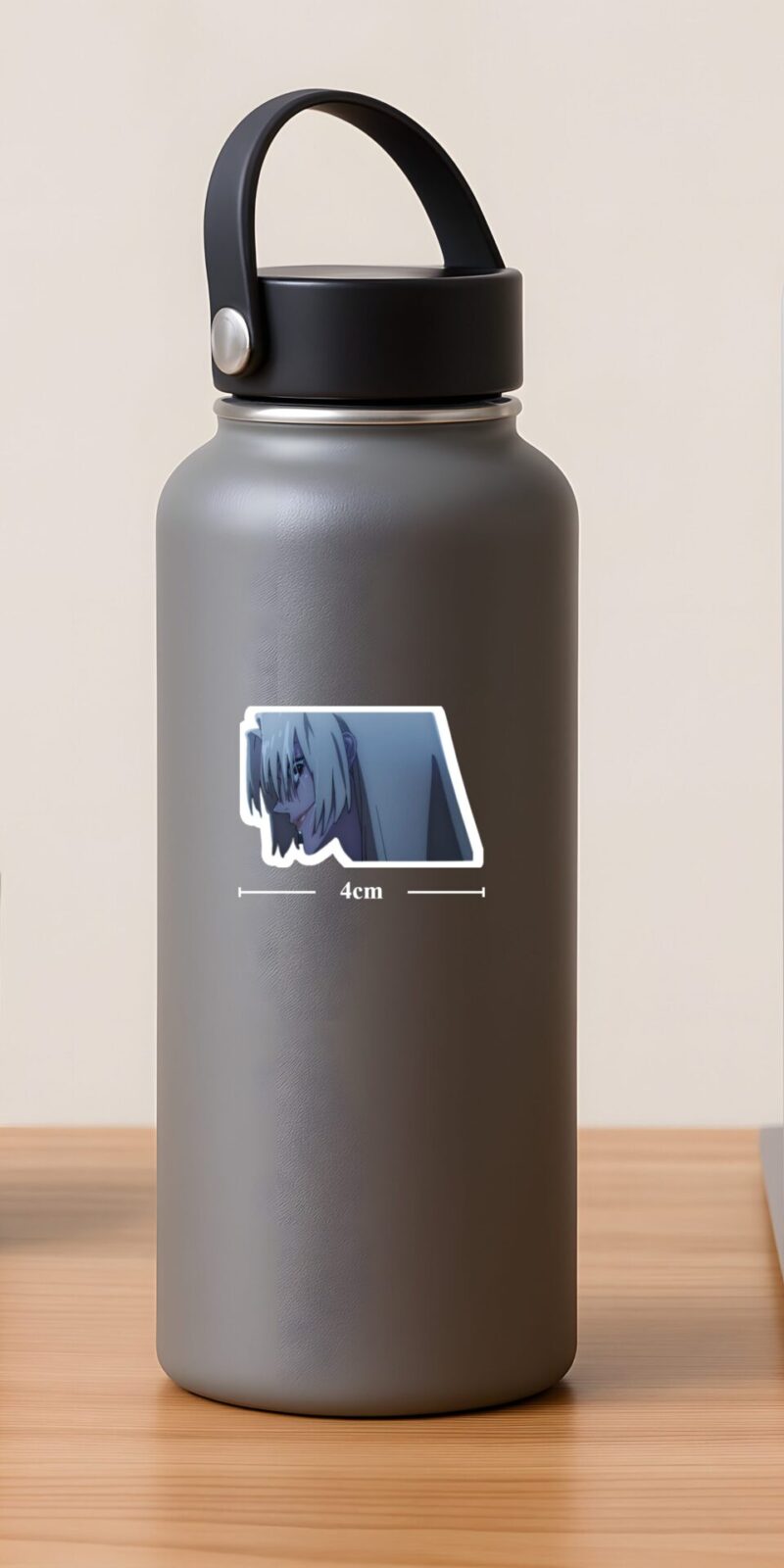 fiveOTA vinyl stickers featuring Yuki Tsukumo Battle Grin Sticker for laptops and bottles