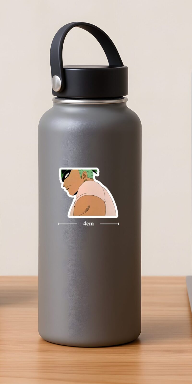 fiveOTA vinyl stickers featuring Zoro Cold Glare Sticker for laptops and bottles