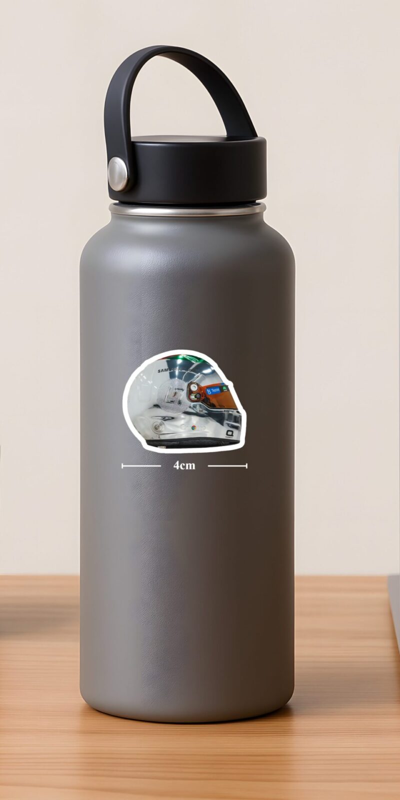 fiveOTA vinyl stickers featuring Chrome Lando Helmet Sticker for laptops and bottles