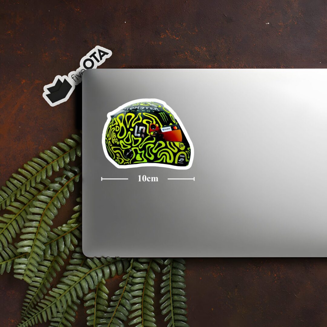 Dark Glitter Lando Helmet Sticker