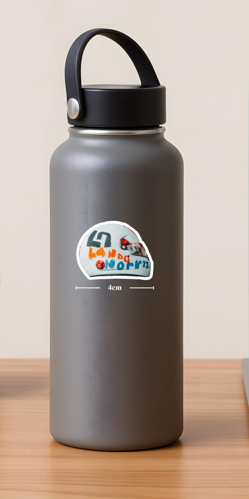 fiveOTA vinyl stickers featuring Silverstone Lando Helmet Sticker for laptops and bottles