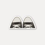 Black High Top Sneaker Aesthetic Stickers