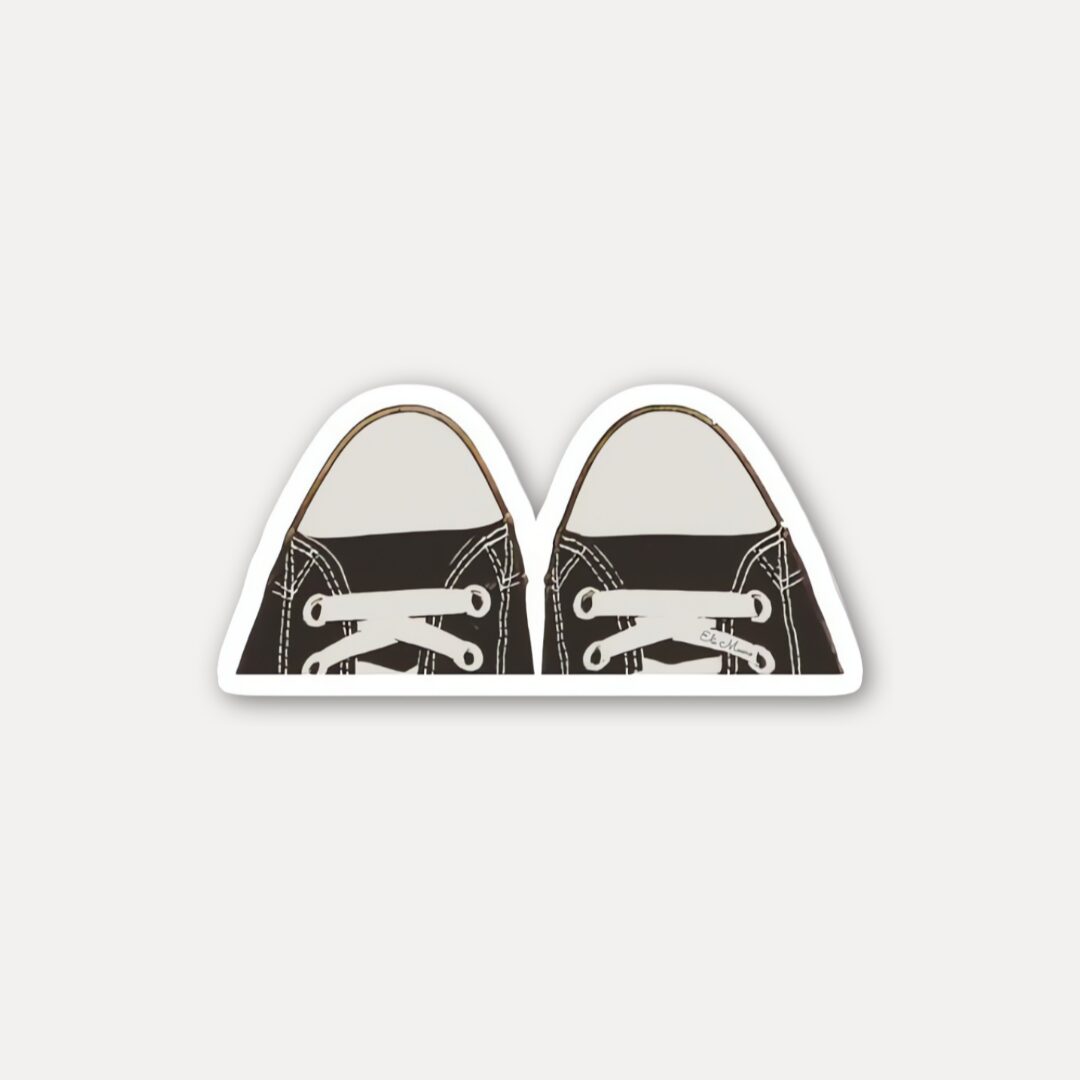 Black High Top Sneaker Aesthetic Stickers