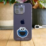 Blue Monster Face Cookie Sticker
