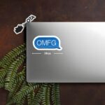 Blue Text Bubble OMFG Sticker