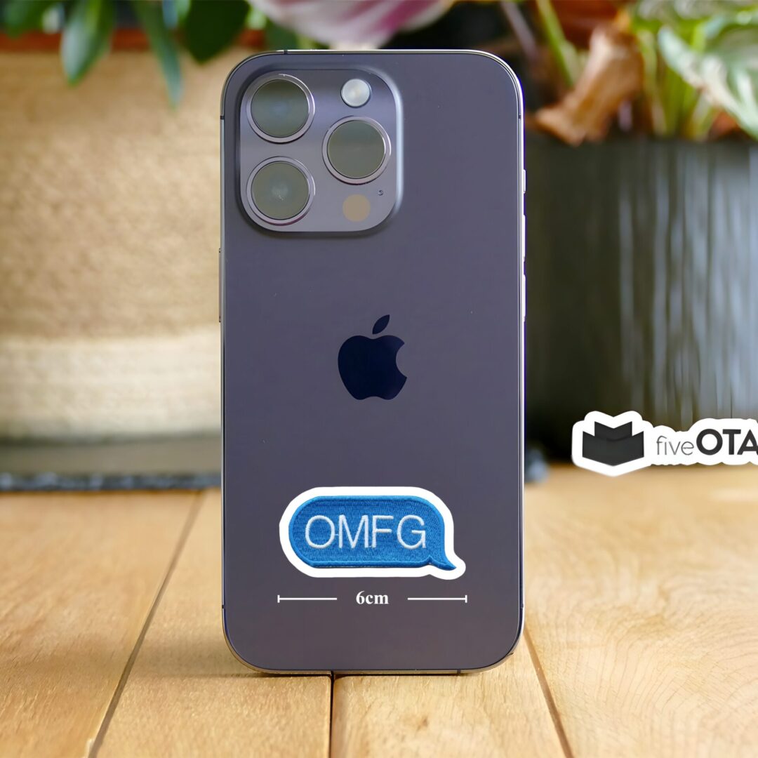 Blue Text Bubble OMFG Sticker