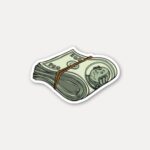 Cash Money Rubber Band Sticker