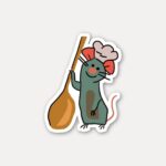 Chef Mouse with Wooden Spoon Sticker