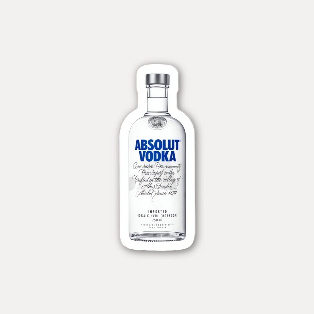 Classic Absolut Vodka Bottle Stickers
