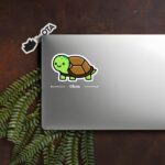 Cute Green Turtle Animal Sticker