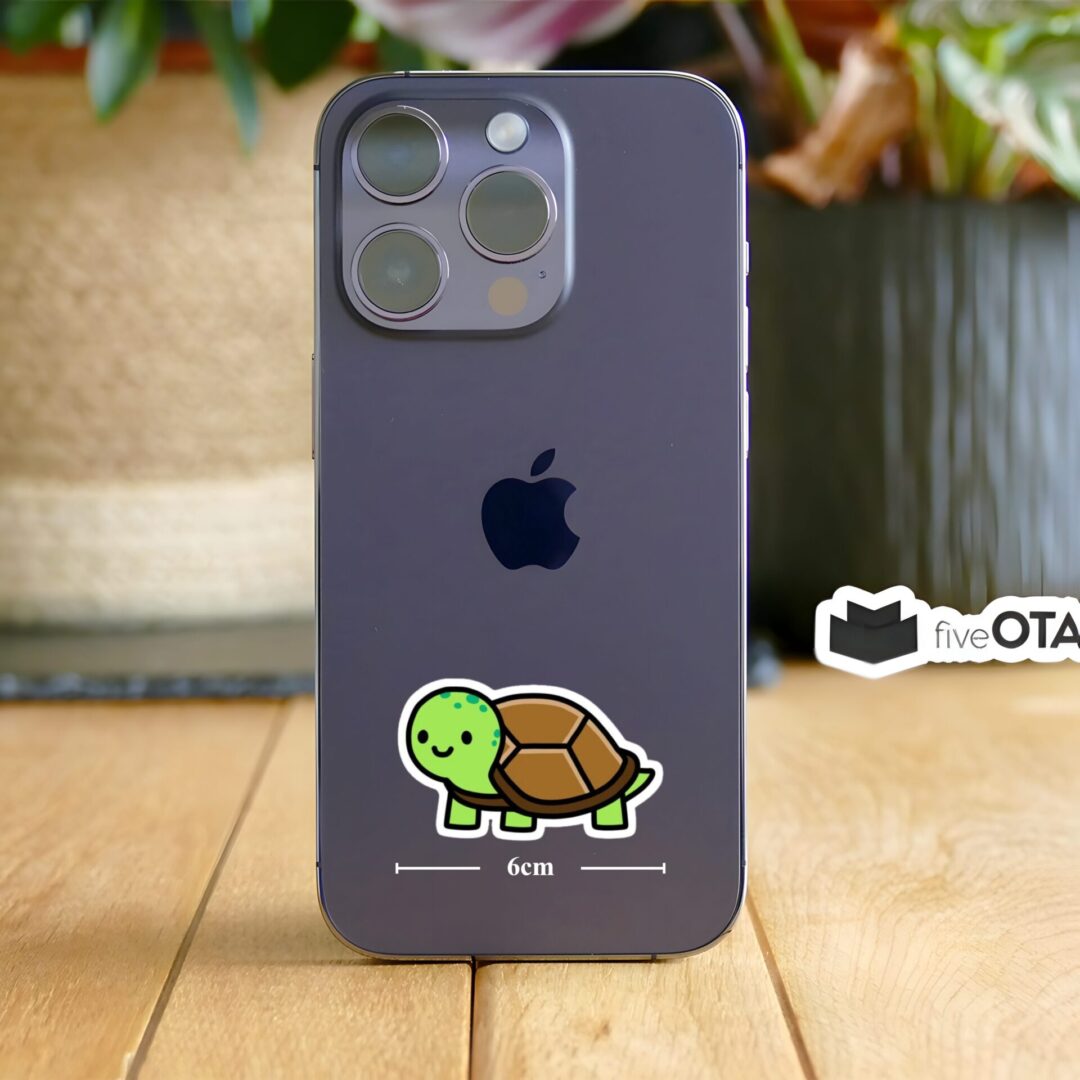 Cute Green Turtle Animal Sticker