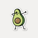 Dabbing Avocado Food Sticker
