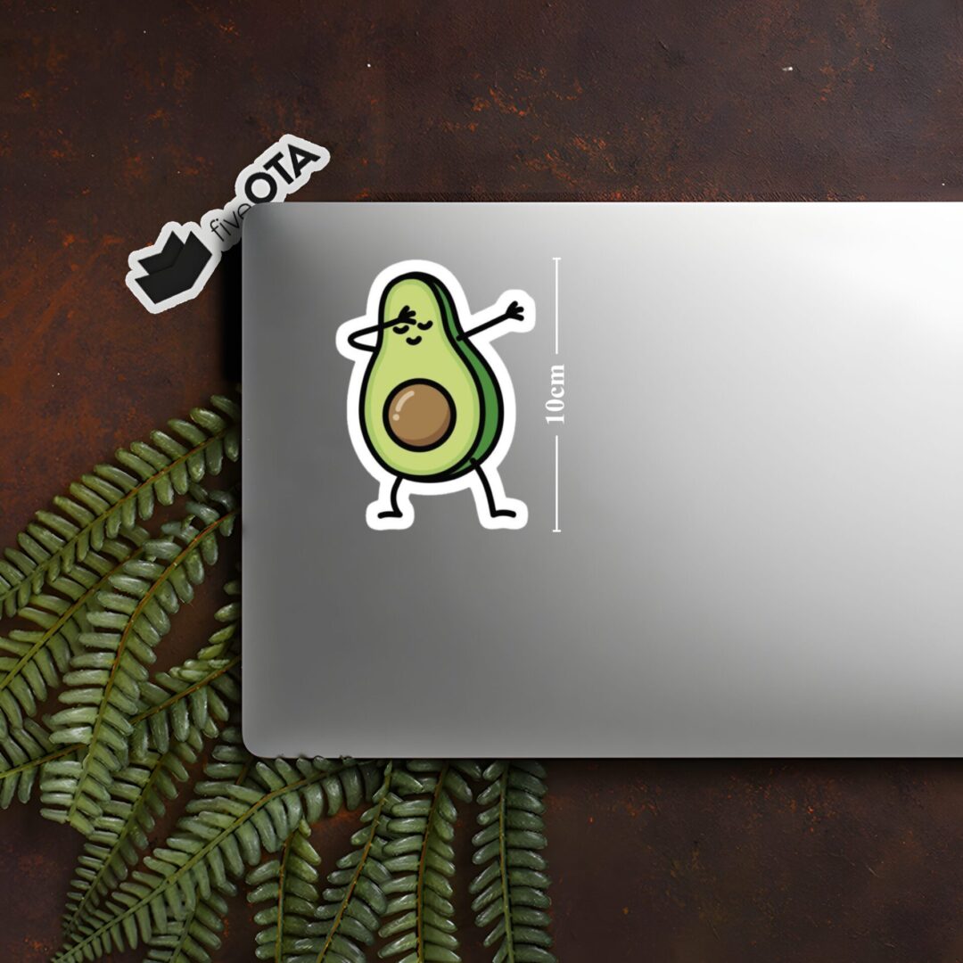 Dabbing Avocado Food Sticker