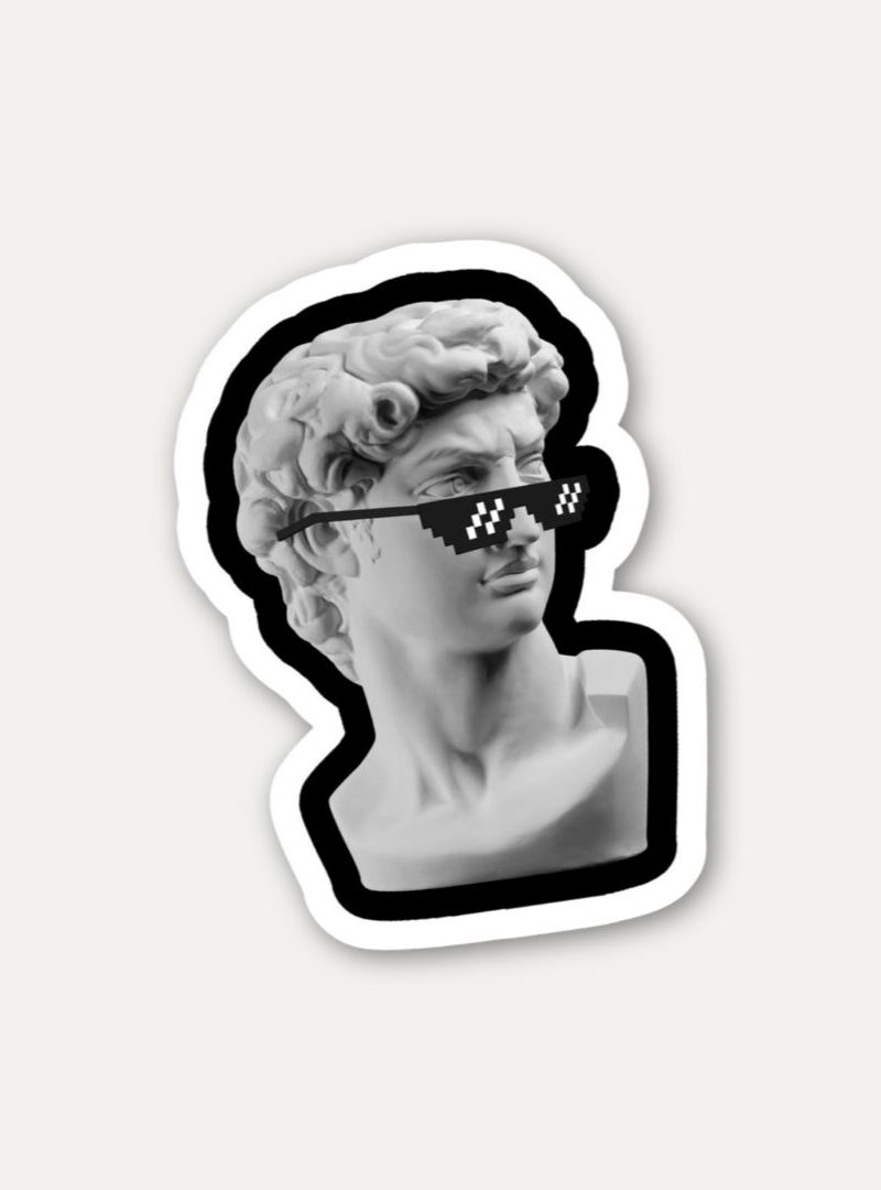 David Statue Thug Life Sticker