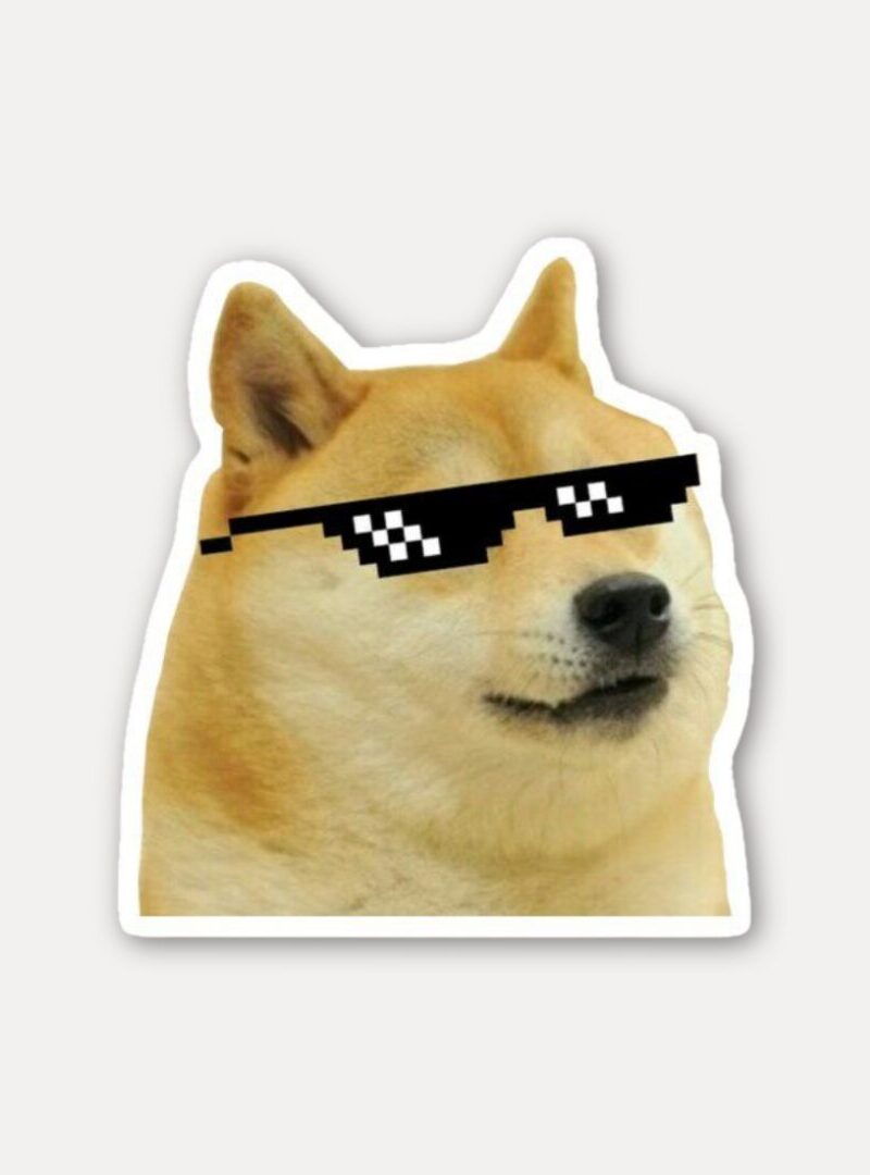 Doge Thug Life Meme Sticker
