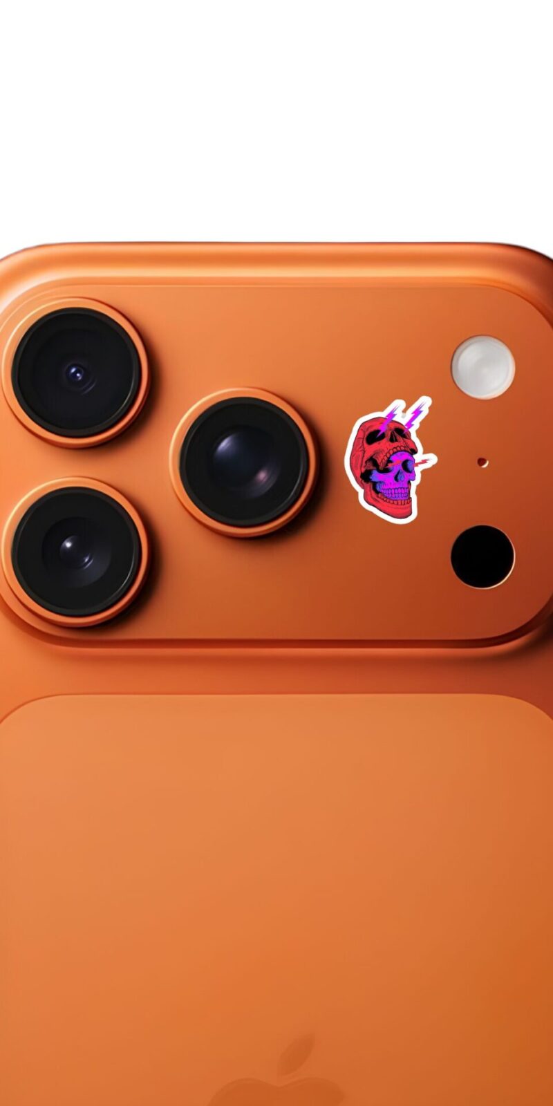 fiveOTA vinyl stickers featuring Double Skull Electric Bolt Sticker for laptops and bottles