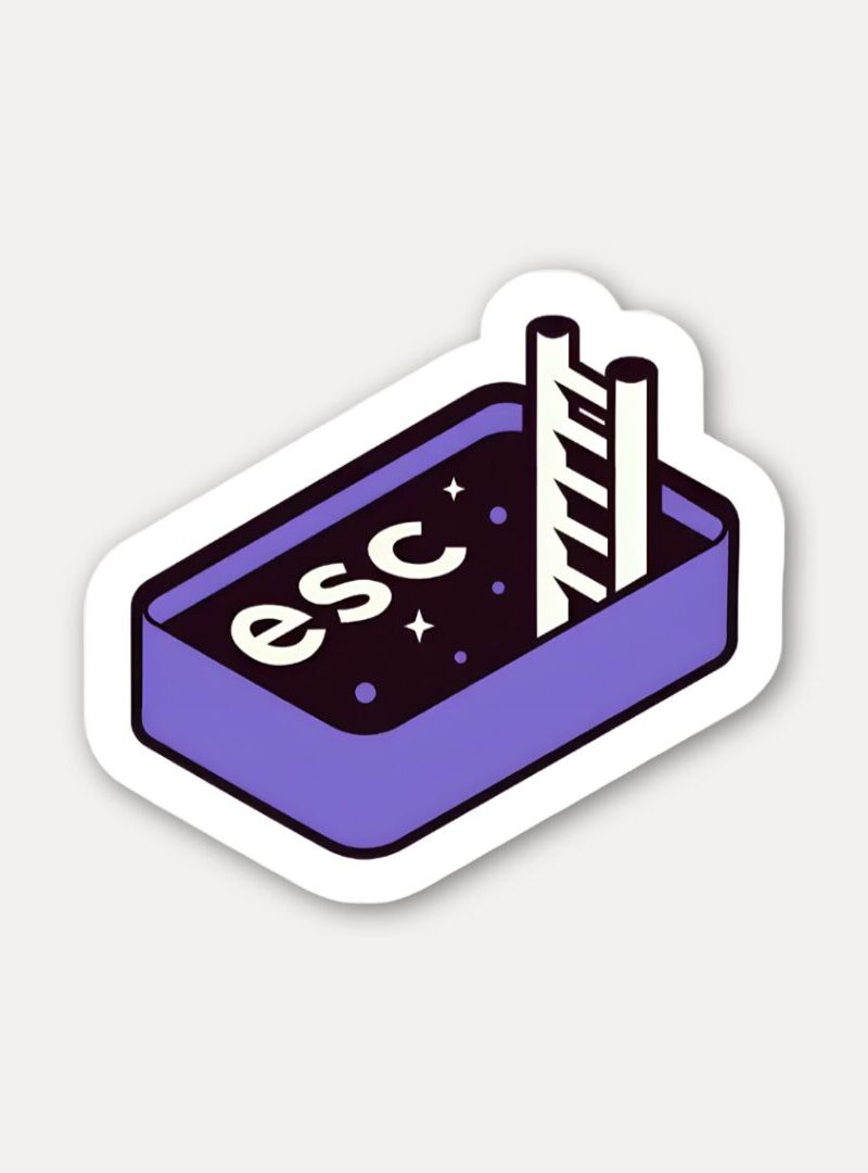 Escape To Space Aesthetic Sticker