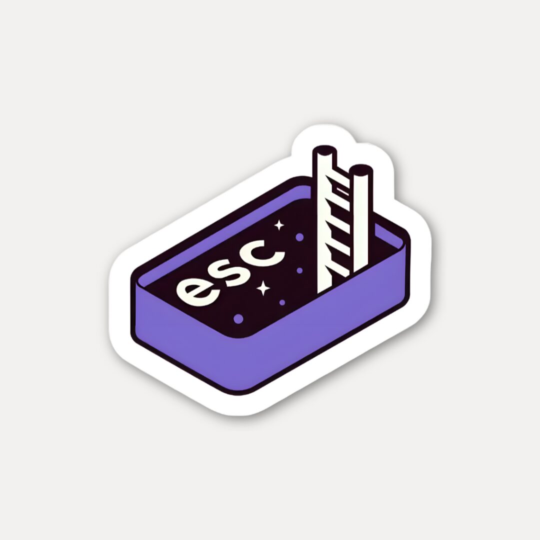 Escape To Space Aesthetic Sticker