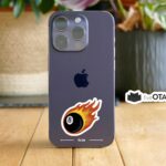Flaming 8 Ball Lucky Tattoo Stickers