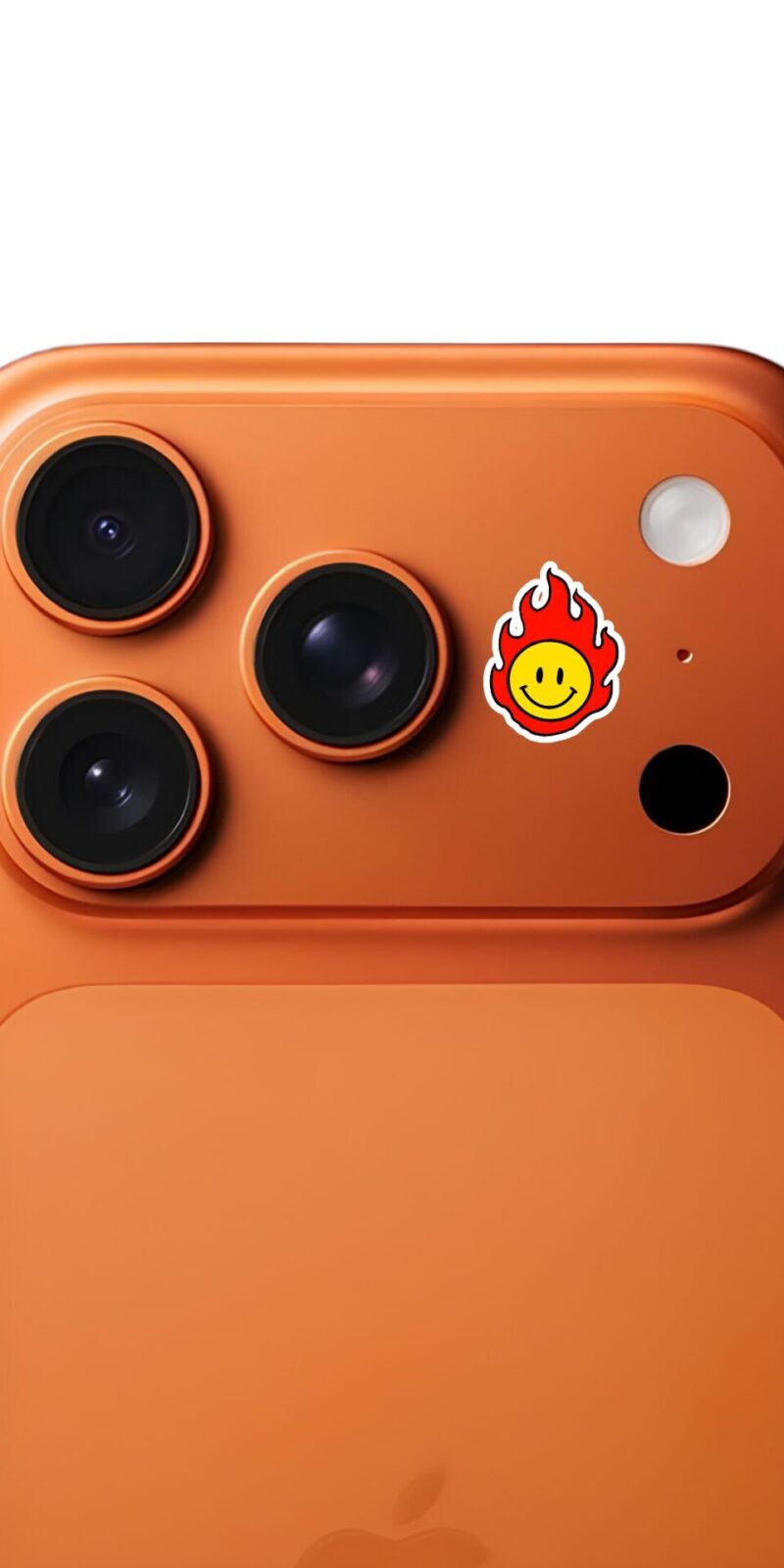 fiveOTA vinyl stickers featuring Flaming Eyes White Skull Sticker for laptops and bottles