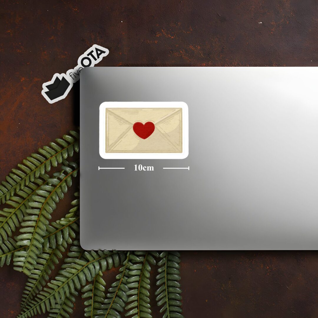 Heart seal envelope stickers