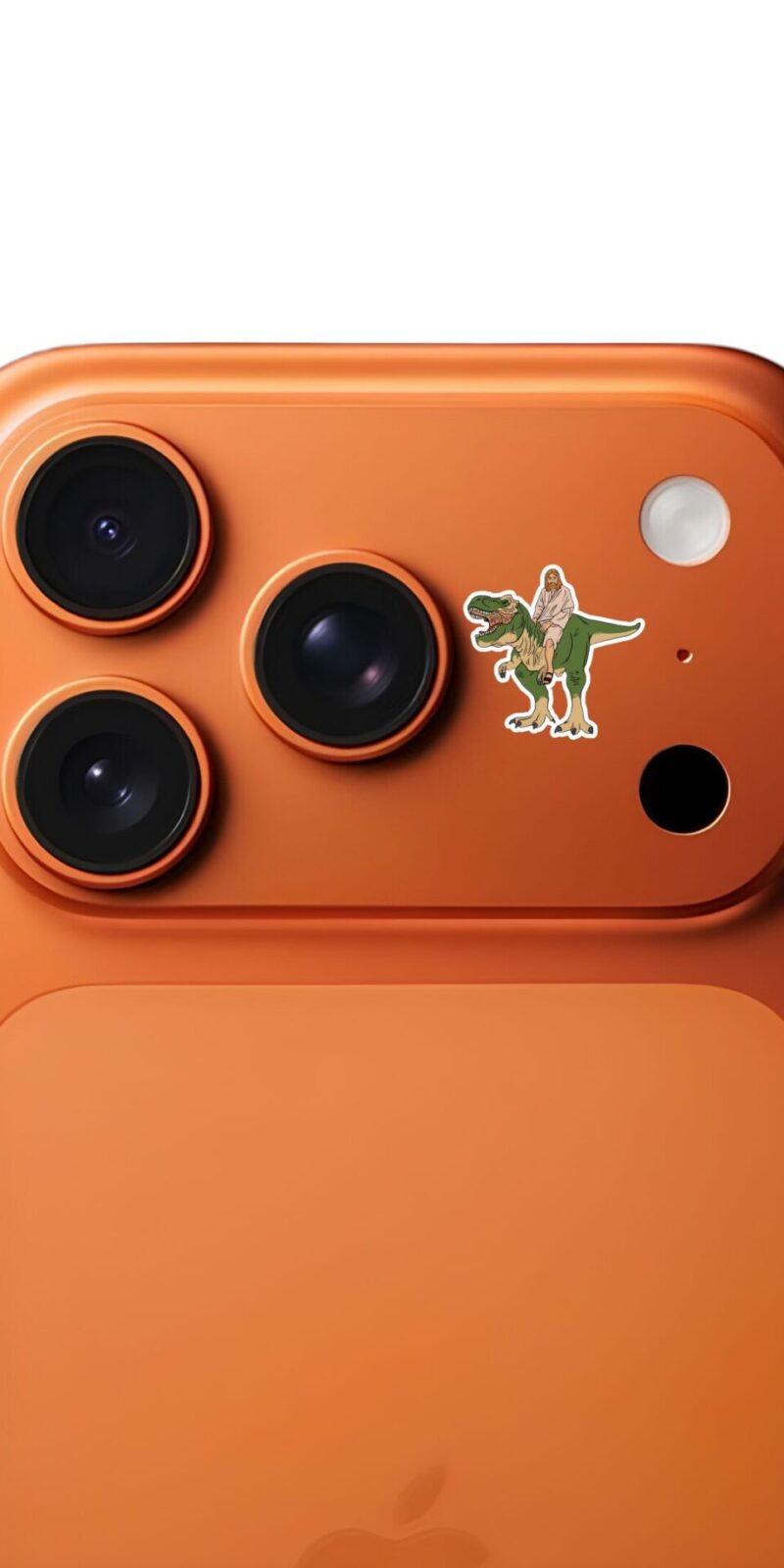 fiveOTA vinyl stickers featuring Jesus Riding Dinosaur T-Rex Sticker for laptops and bottles