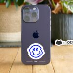 Melting Blue Trippy Smiley Sticker