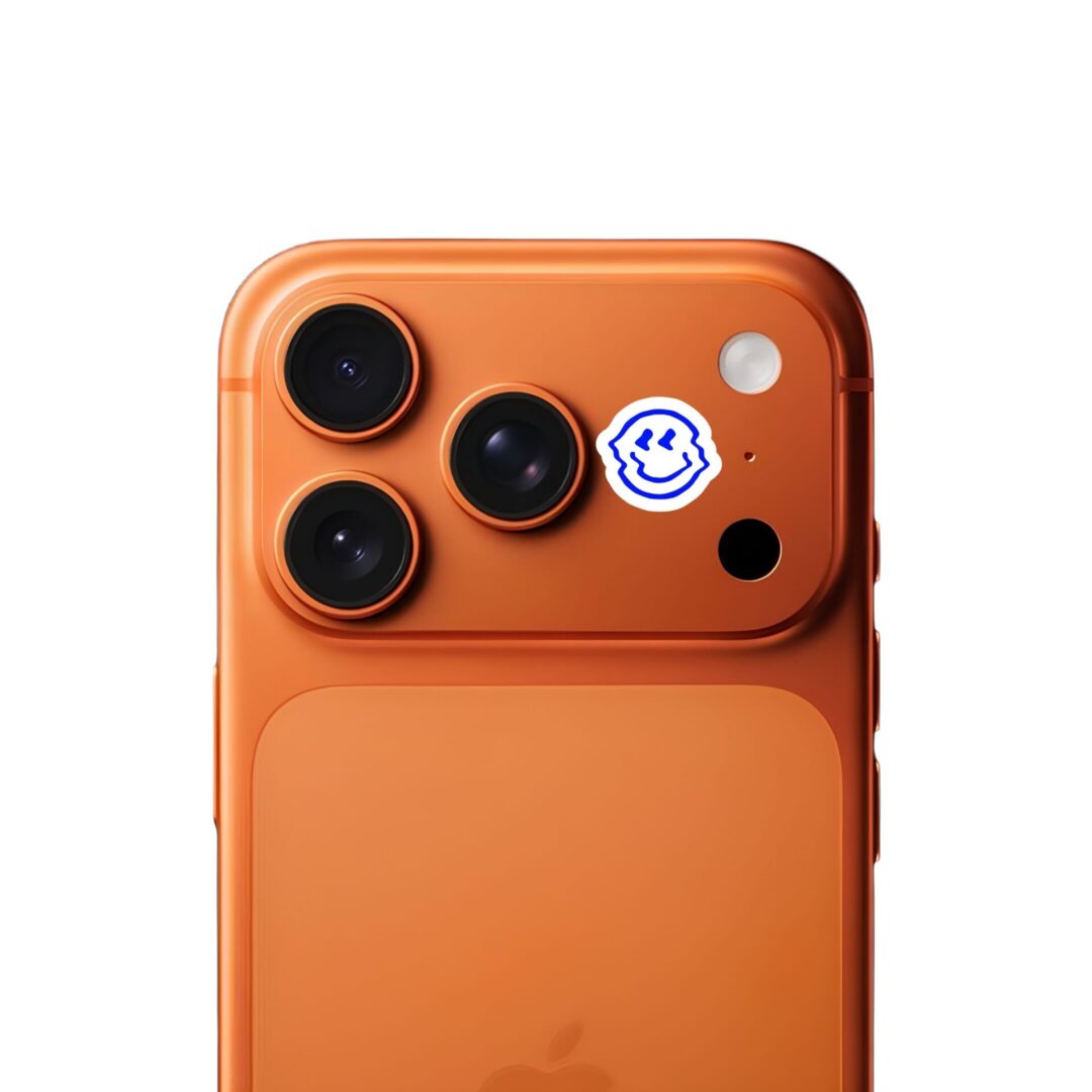 Melting Blue Trippy Smiley Sticker