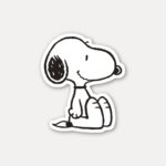 Minimalist Snoopy Sitting Sticker