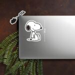 Minimalist Snoopy Sitting Sticker