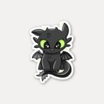 Night Fury Chibi Dragon Sticker