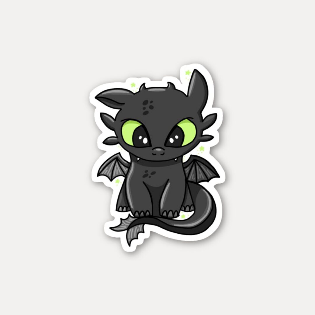 Night Fury Chibi Dragon Sticker