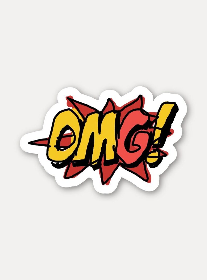 Pop Art OMG Comic Sticker
