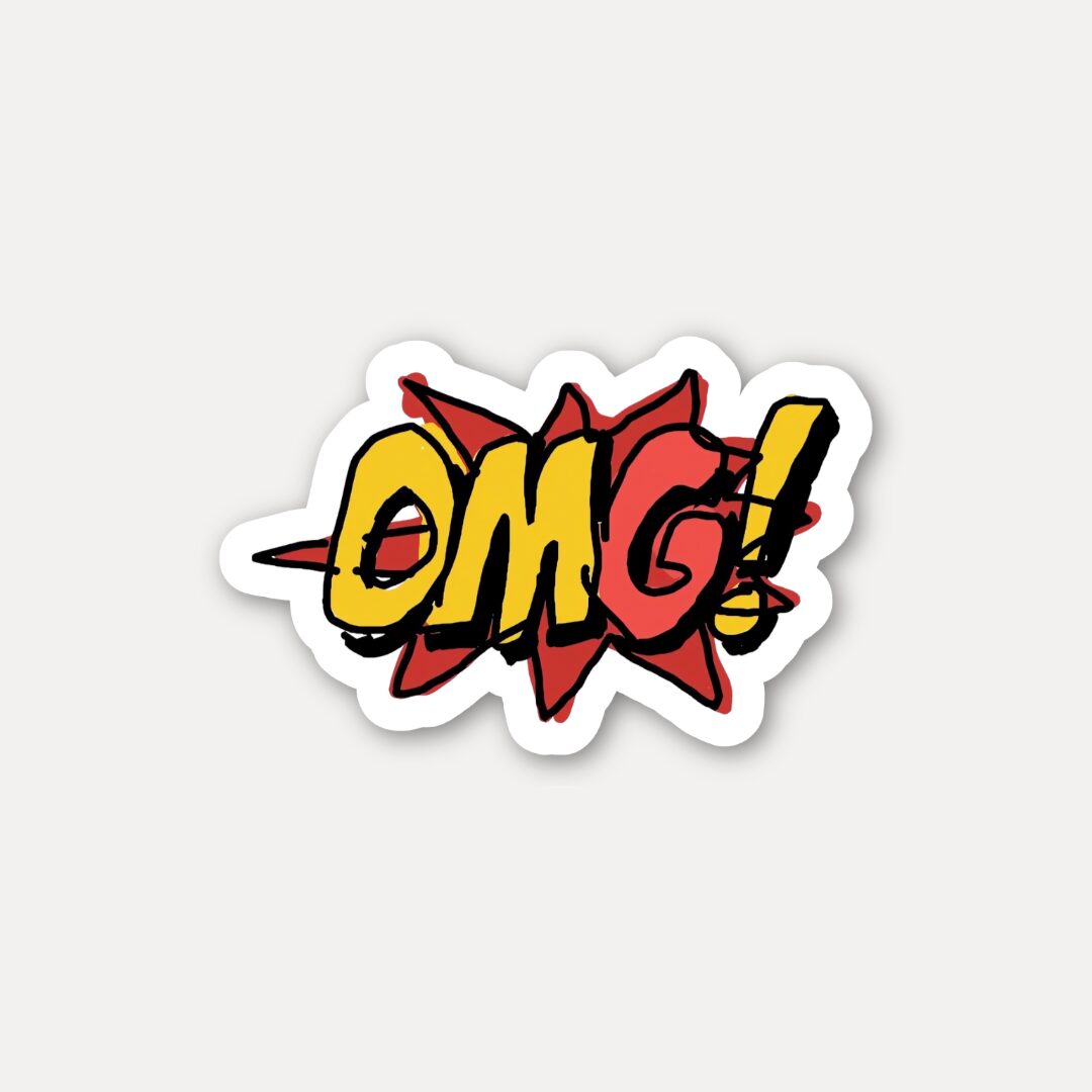 Pop Art OMG Comic Sticker