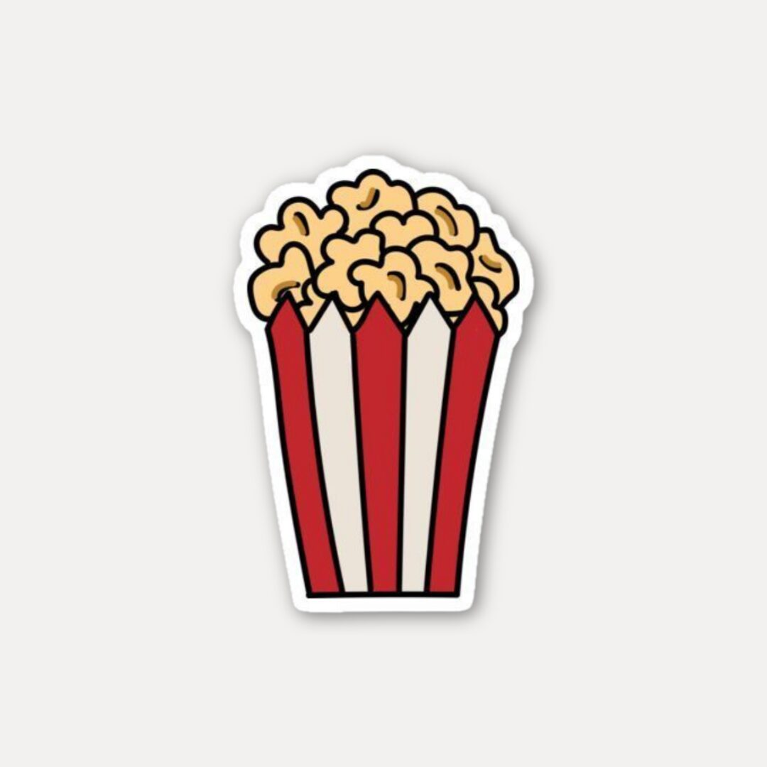 Popcorn Bucket Snack Sticker