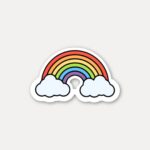Rainbow Clouds Color Sticker