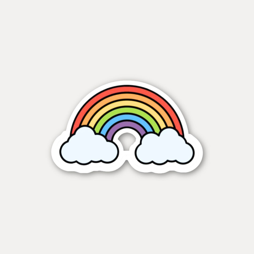 Rainbow Clouds Color Sticker