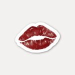 Red Lipstick Kiss Mark Sticker