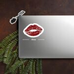 Red Lipstick Kiss Mark Sticker