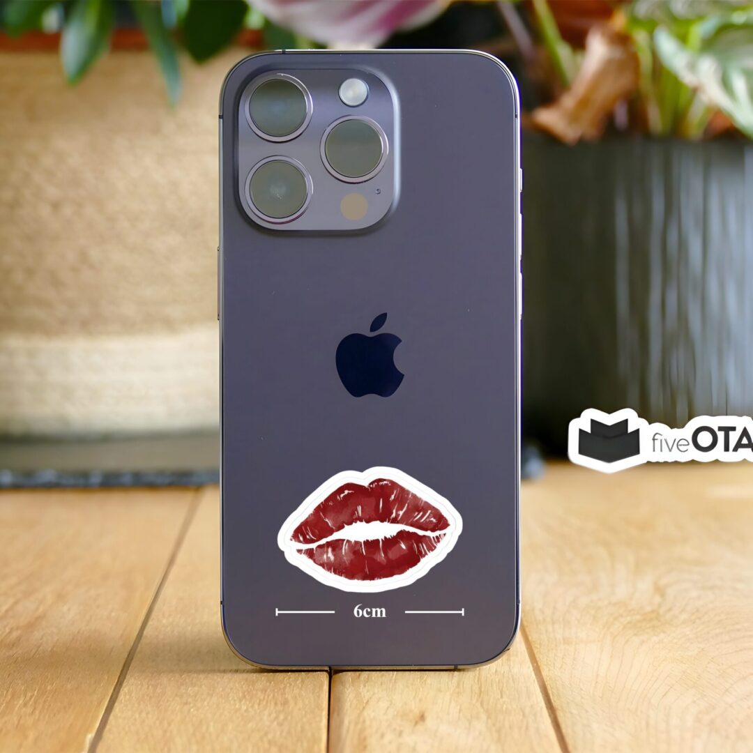 Red Lipstick Kiss Mark Sticker