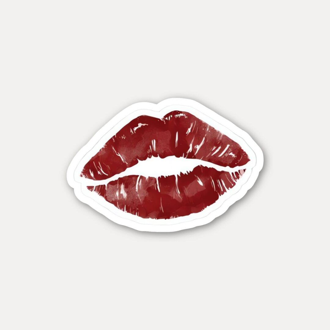 Red Lipstick Kiss Mark Sticker