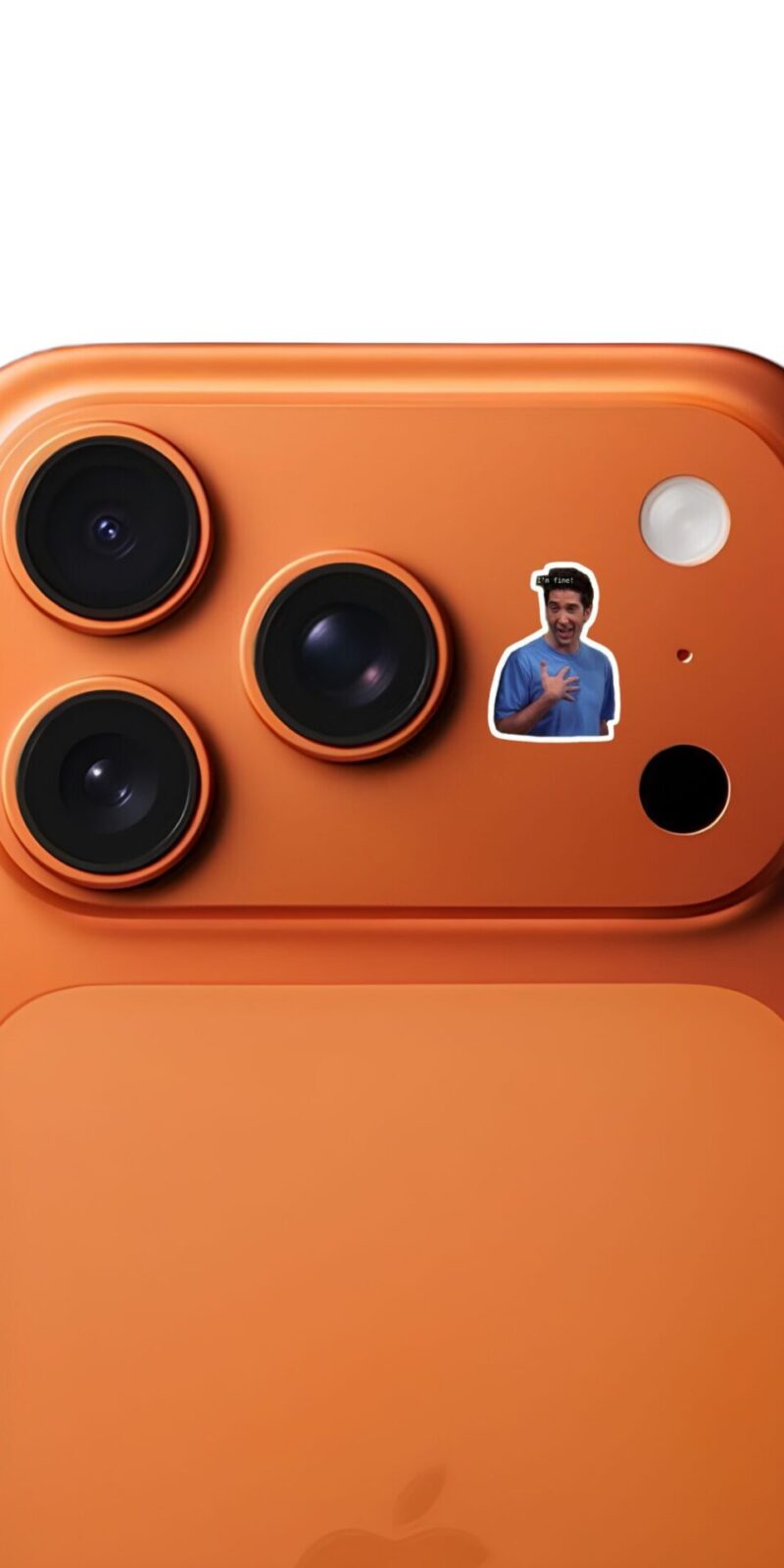 fiveOTA vinyl stickers featuring Ross Geller Im Fine Meme Sticker for laptops and bottles