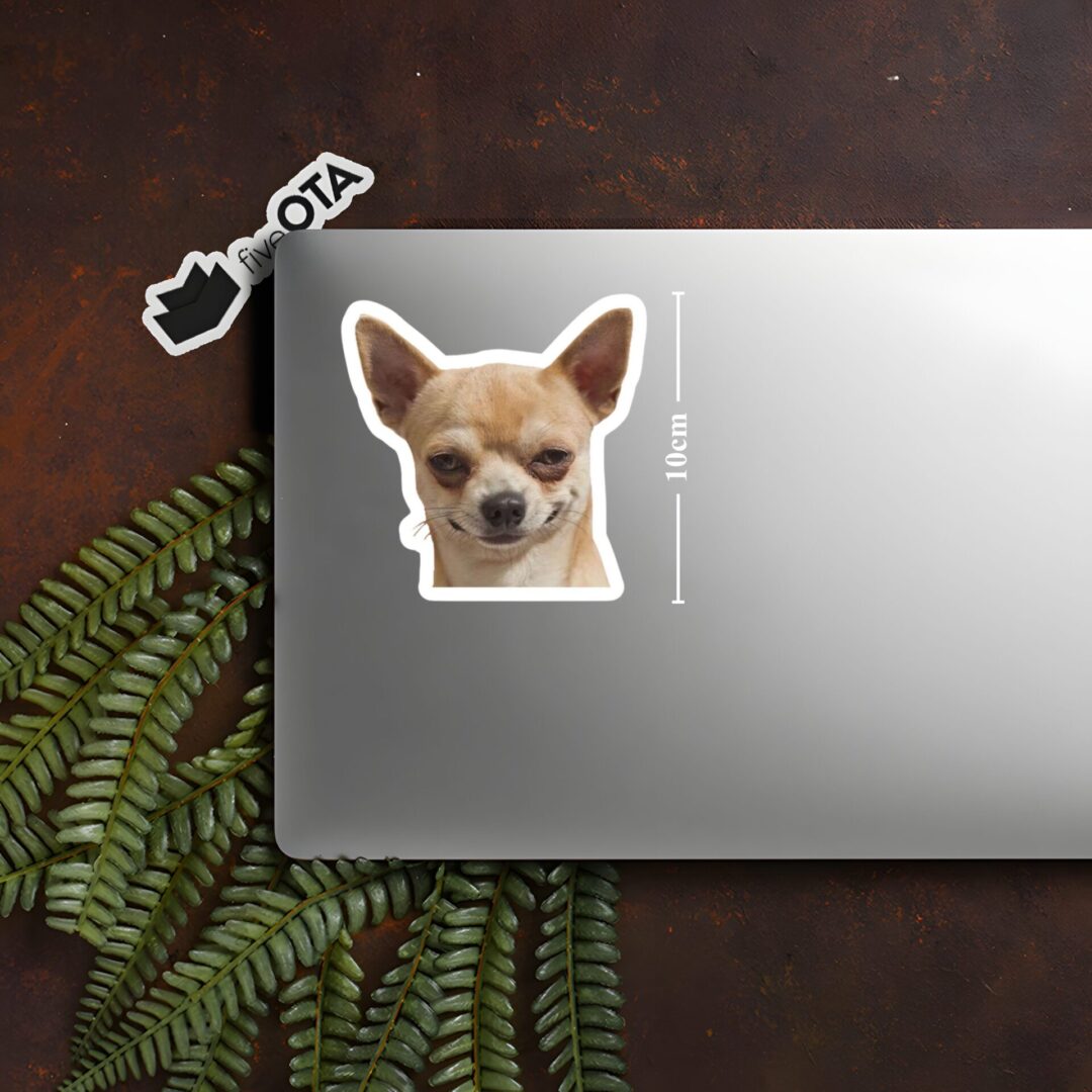 Smirking Chihuahua Funny Dog Sticker