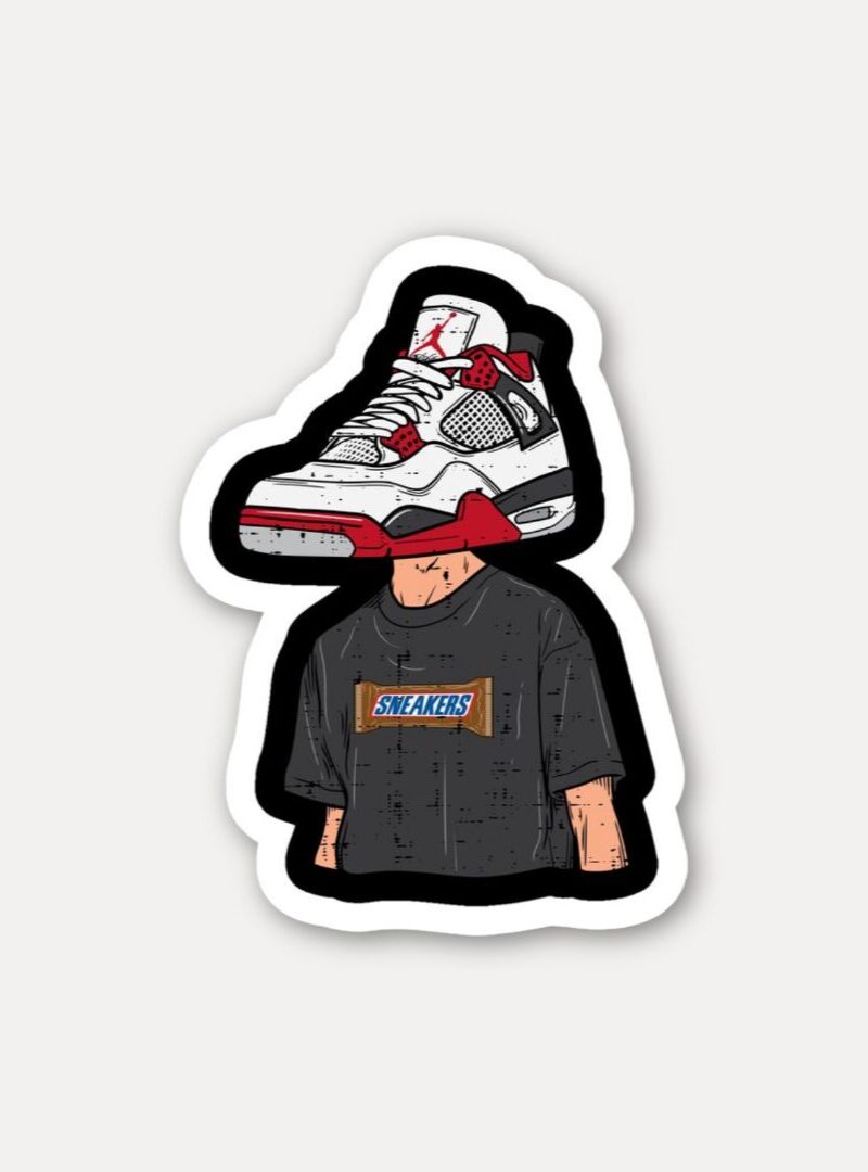 Sneaker Head Air Jordan Sticker