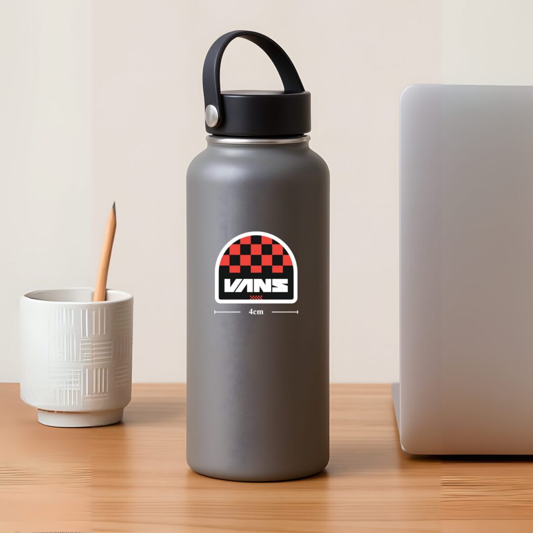 Vans Red Checkerboard Logo Sticker