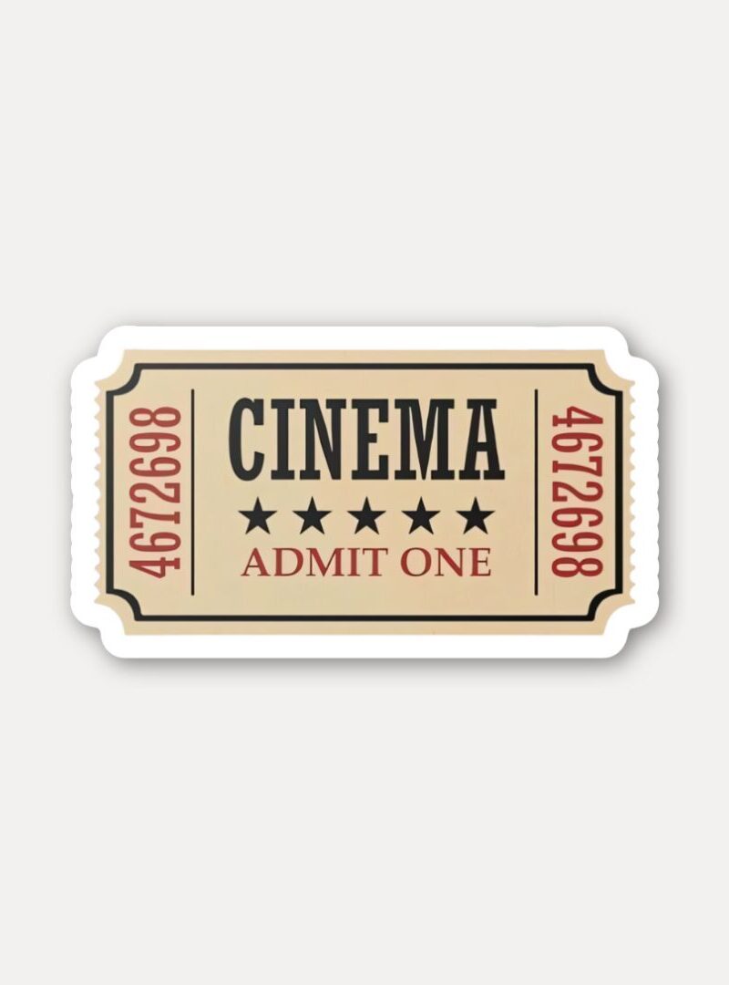 Vintage cinema ticket stickers